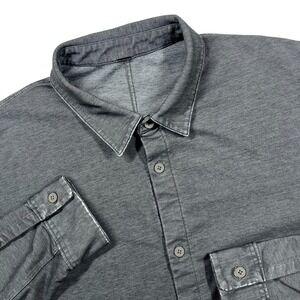 Lululemon Commission Button Up Shirt Men's S Charcoal Stretch Business Casual